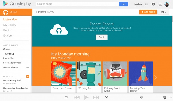 Upload Spotify Music to Google Play Music