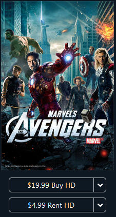 The Avengers in iTunes store