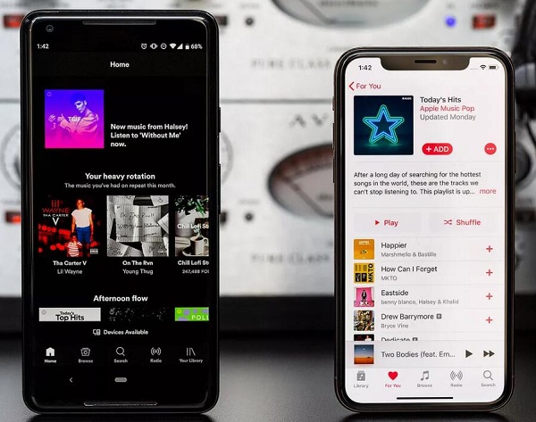 Apple Music and Spotify
